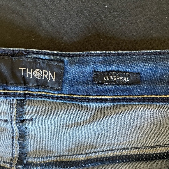 Thorn Straight Leg Blue Jeans Faded size 12 - Picture 5 of 9